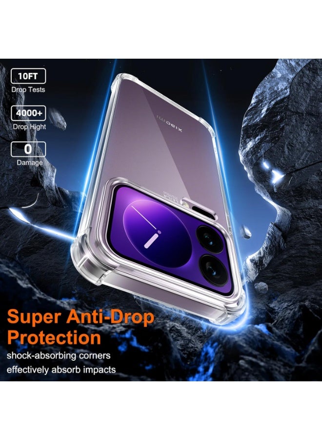 جراب حماية شفاف من مادة TPU مقاوم للصدمات لهاتف Xiaomi 17 Pro Max، مع أفضل حماية للكاميرا. - Image 4
